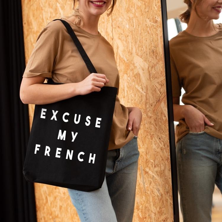 Tote bag Excuse my french - 1
