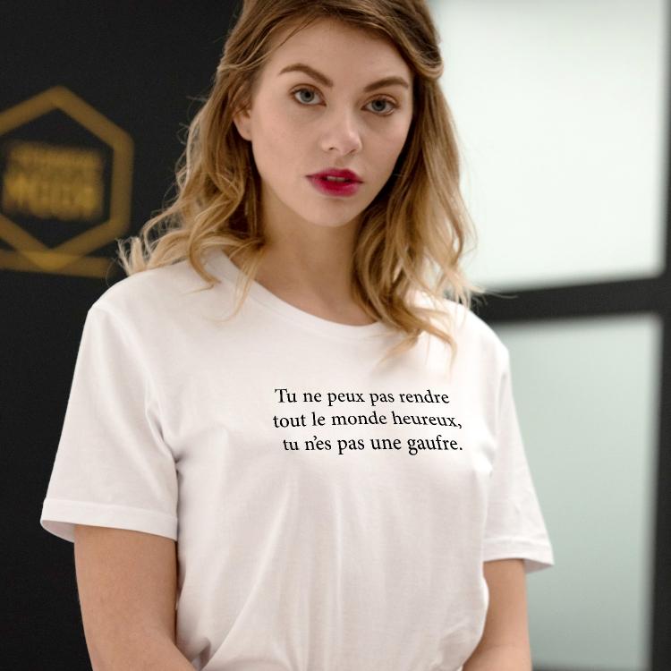 T-shirt Tu n'es pas une gaufre - Femme - 1