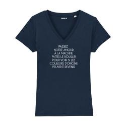 T-shirt col V - L'amour à la machine - Femme - 3