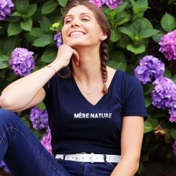 T-shirt col V - Mère Nature - Femme - 1