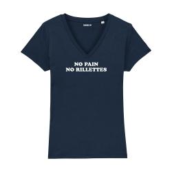 T-shirt col V - No Pain No Rillettes - Femme - 4