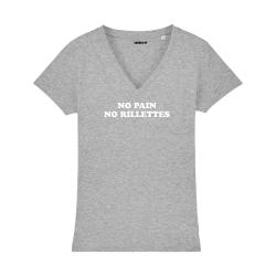 T-shirt col V - No Pain No Rillettes - Femme - 2