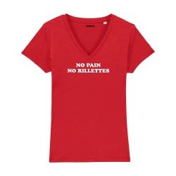 T-shirt col V - No Pain No Rillettes - Femme - 5