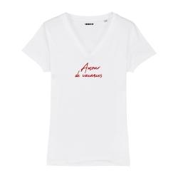 T-shirt col V - Amour de vacances - Femme - 2
