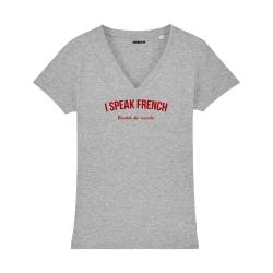 T-shirt col V - I Speak French (bordel de merde) - Femme - 3