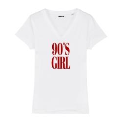 T-shirt col V - 90's Girl - Femme - 3