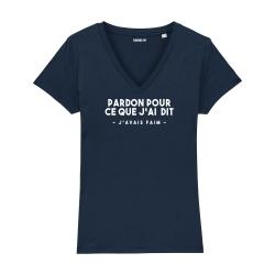T-shirt col V - Pardon pour ce que j'ai dit - Femme - 2