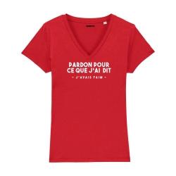 T-shirt col V - Pardon pour ce que j'ai dit - Femme - 4