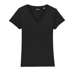 T-shirt Femme col V personnalisable - 1