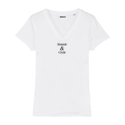 T-shirt col V - Bonnie & Clyde - Femme - 2
