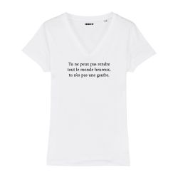 T-shirt col V - Tu n'es pas une gaufre - Femme - 2