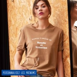 T-shirt Femme "maman d'amour de" personnalisé - 8