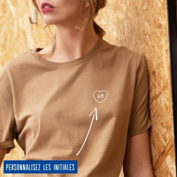 T-shirt Femme initiales personnalisées
