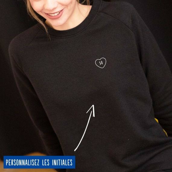 Sweatshirt Femme initiales personnalisées