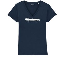T-shirt Femme col V "Madame" personnalisé - 2
