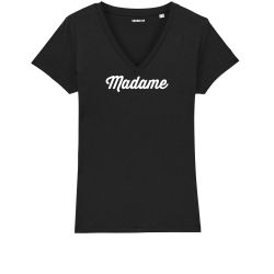 T-shirt Femme col V "Madame" personnalisé - 3