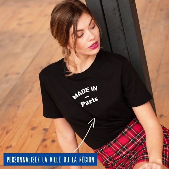 T-shirt Femme "Made in" personnalisé
