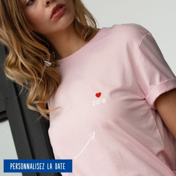 T-shirt Femme date personnalisée