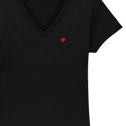 T-shirt Femme col V date personnalisée - 2
