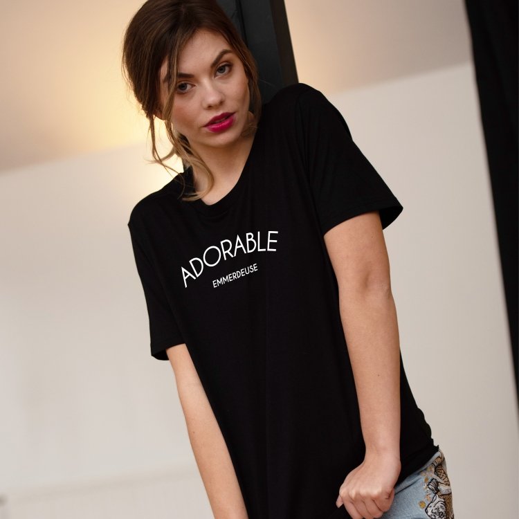 T-shirt Adorable emmerdeuse - Femme - 1