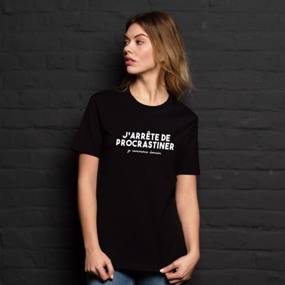 T-shirt J'arrête de procrastiner - Femme