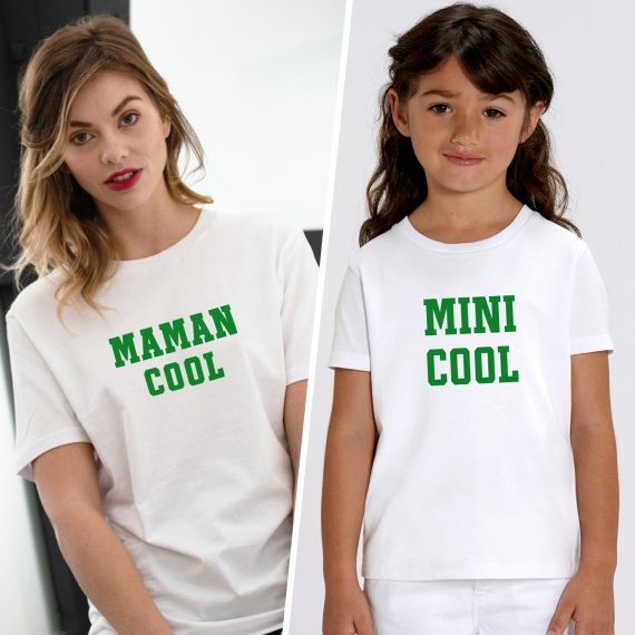 T-shirts assortis Maman cool / Mini cool