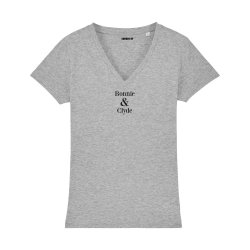 T-shirt col V - Bonnie & Clyde - Femme - 1