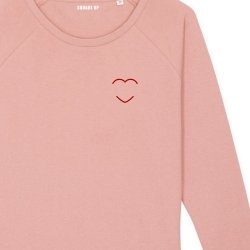 Sweatshirt Femme coeur rouge personnalisé - 3