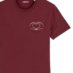 T-shirt Homme coeur + initiales personnalisées - 2
