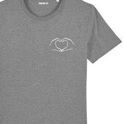 T-shirt Homme coeur + initiales personnalisées - 4