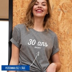 T-shirt Femme anniversaire personnalisé - 8