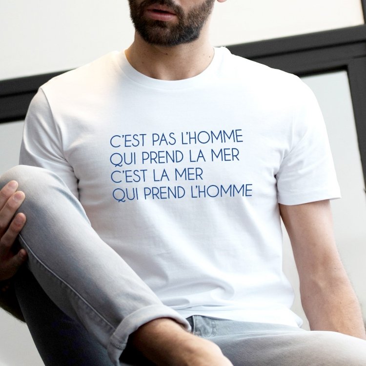 T-shirt C'est pas l'homme qui prend la mer - Homme - 1