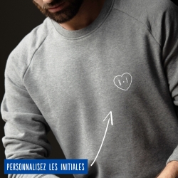 Sweatshirt Homme initiales personnalisées - 1