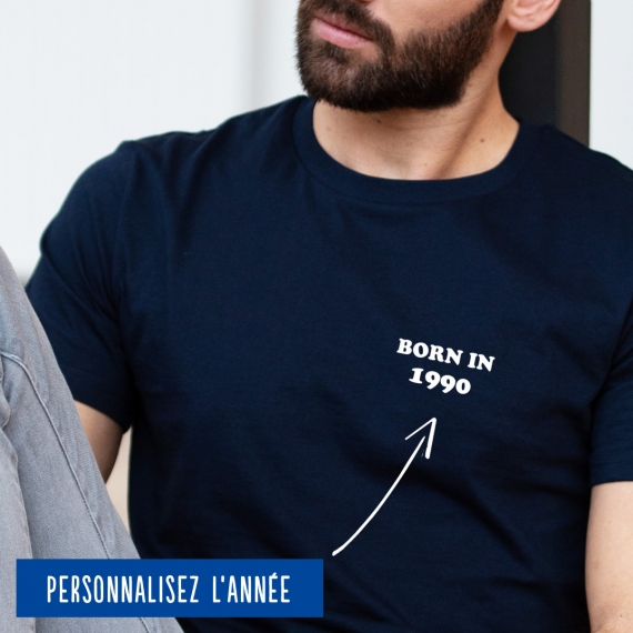 T-shirt Homme "Born In" personnalisé
