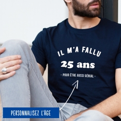 T-shirt Homme "Il m'a fallu" personnalisé - 1