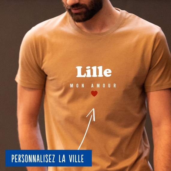 T-shirt Homme "Mon amour" personnalisé