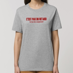 T-shirt C'est pas du retard (c'est du suspense) - Femme - 4