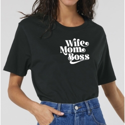 T-shirt Wife Mom Boss - Femme - 1