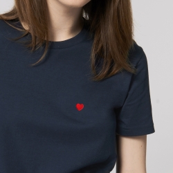 T-shirt Coeur Brodé - Femme - 1