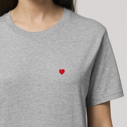T-shirt Coeur Brodé - Femme - 1