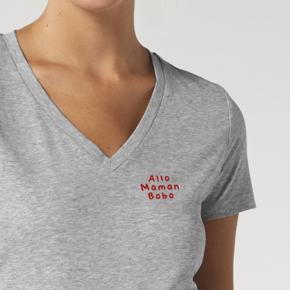 T-shirt col V brodé - Allo Maman Bobo - Femme