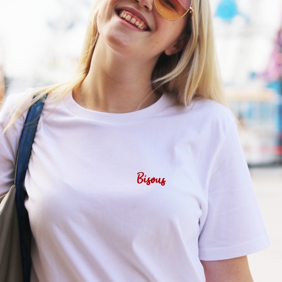 T-shirt Bisous Brodé - Femme