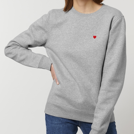 Sweatshirt Cœur Brodé - Femme