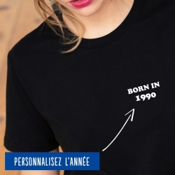 T-shirt Femme "Born In" personnalisé - 1